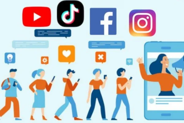 A timeline graphic showing the evolution of influencer marketing from traditional celebrity endorsements to modern-day social media influencers.