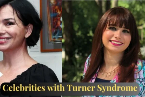 Collage of inspiring public figures and symbolic imagery representing celebrities with Turner Syndrome, promoting awareness and advocacy for the condition.
