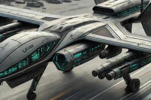 A conceptual image of secret documents, futuristic blueprints, and hidden devices representing classified technologies that influenced modern life