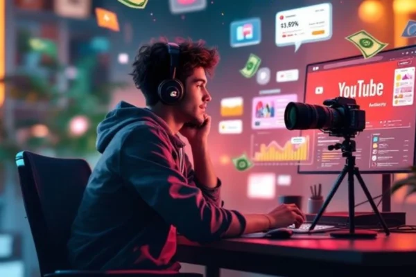Image showing revenue sources explaining how do influencers make money online using Instagram reels, YouTube videos, and TikTok trends.