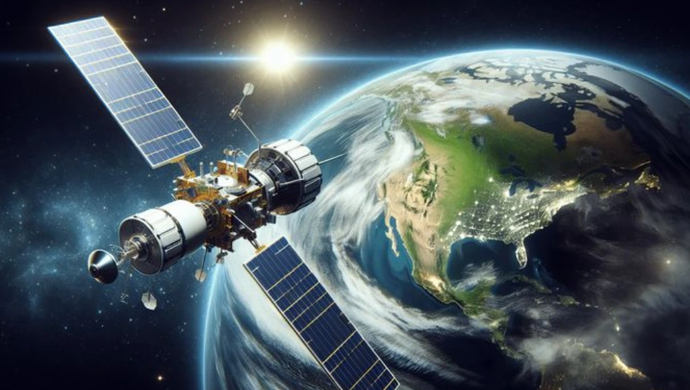A view of the International Space Station speeding over Earth’s surface with city lights below—illustrating How Fast Does the International Space Station Travel in low Earth orbit.