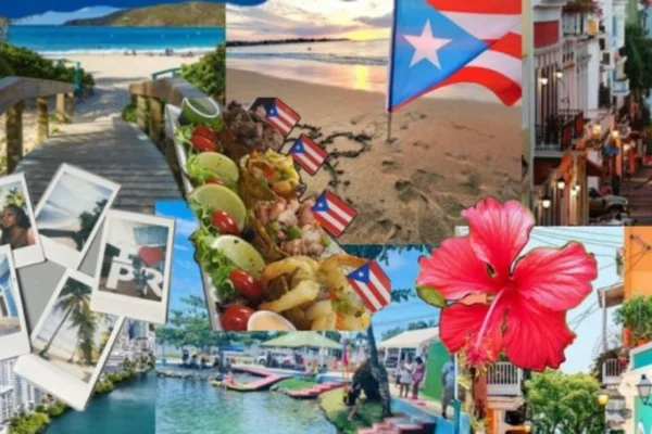 Tropical beaches, scenic mountains, and vibrant cityscapes from U.S. territories—showcasing top Places You Can Travel Without a Passport for U.S. citizens in 2025.