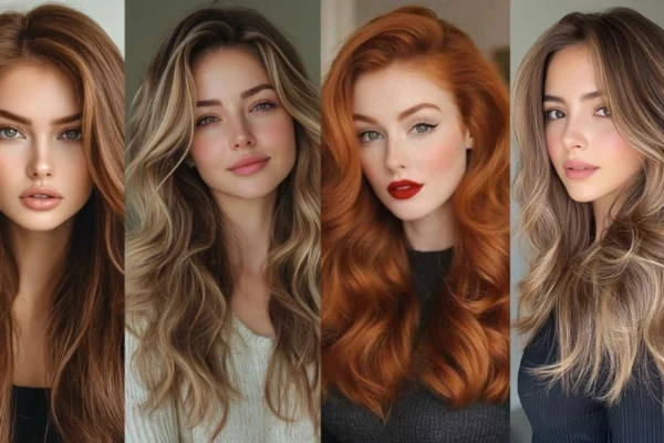 Vibrant and modern hairstyles showcasing the top hair color trends 2025, including pastels and bold tones.
