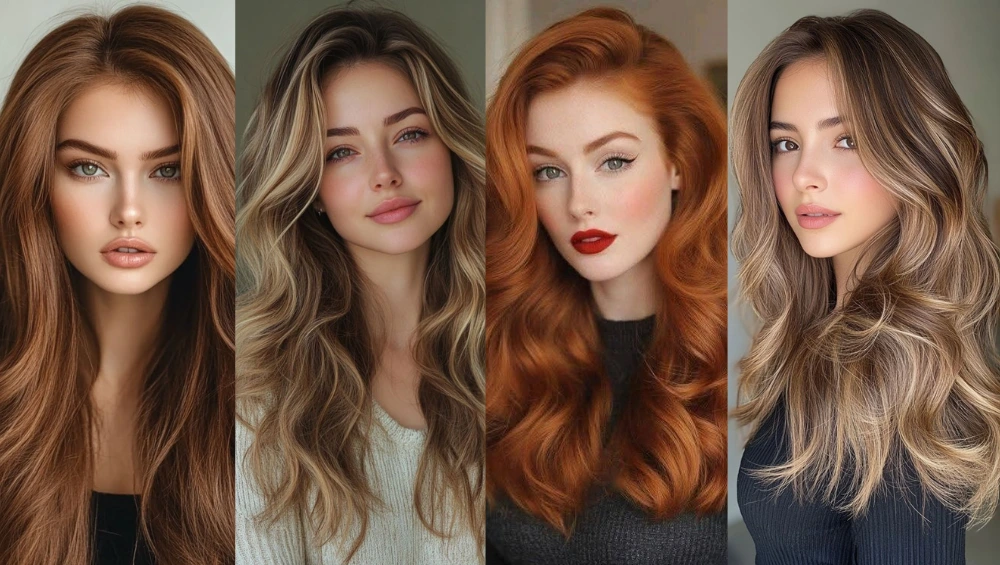 Vibrant and modern hairstyles showcasing the top hair color trends 2025, including pastels and bold tones.