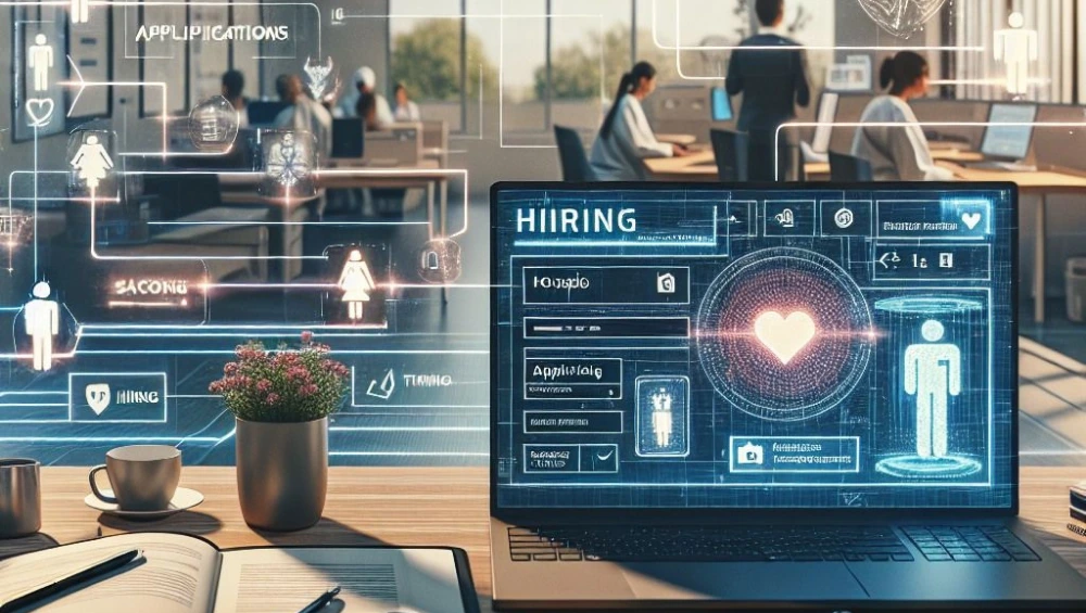 A group of young professionals working in a modern tech office, representing the trend of Tech Hiring Rebounds in the industry.