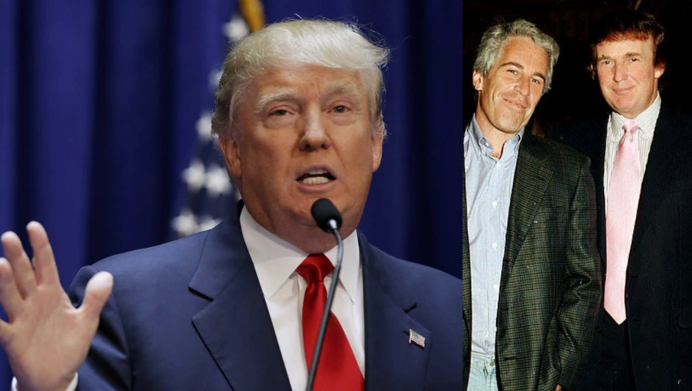 Courtroom scene related to the Trump Murdoch lawsuit involving allegations about Trump and Epstein.