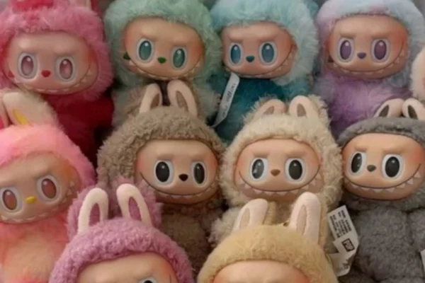 Cute collectible toy character Labubu with mischievous smile, often featured in discussions about why Labubu is so popular among designer toy fans.