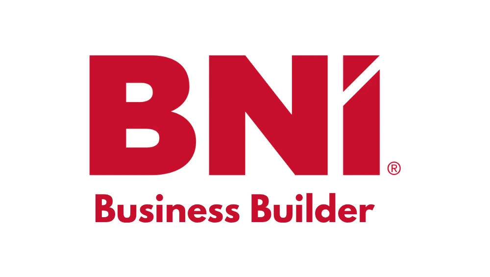 Logo reading “BNI business builder” in bold red letters, representing the BNI Business Builder education platform.
