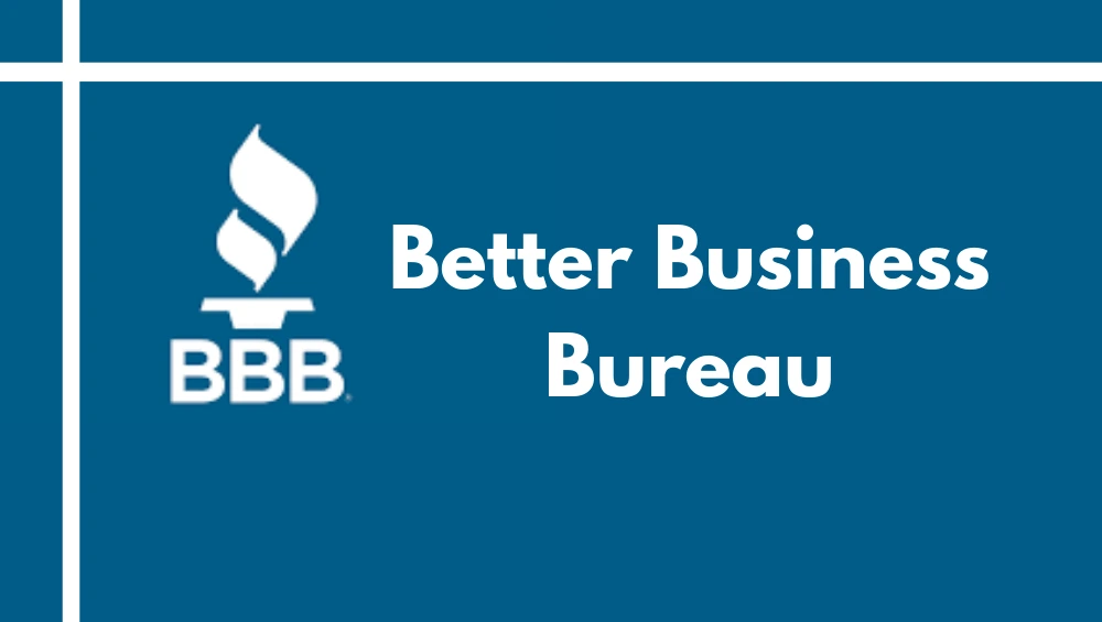 Better Business Bureau logo displayed on a certificate of accreditation
