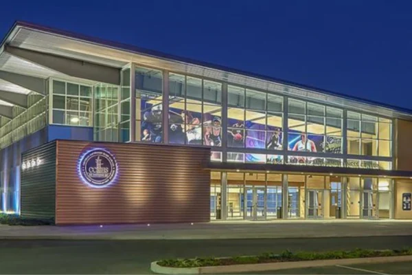 Exterior view of the Dumfries Health Center building with clear signage and a welcoming entrance.