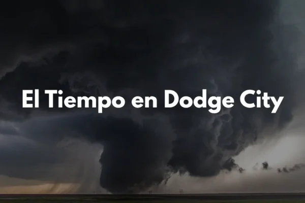 Clear sky and sunny weather over downtown Dodge City, illustrating current conditions for El Tiempo en Dodge City.