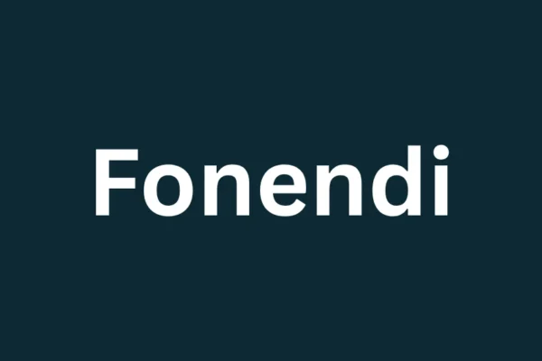 Fonendi logo displayed on a sleek digital interface with soft blue gradients and minimal, modern design elements.