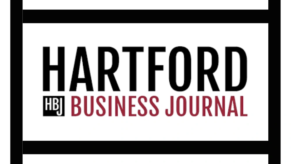 Front page of the Hartford Business Journal featuring headlines on local business news and economic trends.