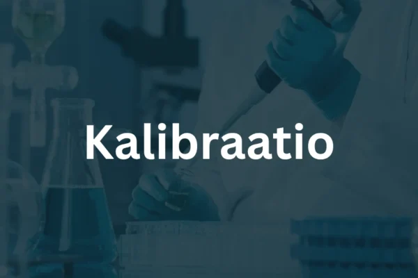 Kalibraatio interface with sleek digital gauges and precision instruments glowing against a dark, high-tech background.