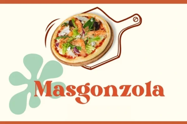 Masgonzola logo displayed with elegant typography over a textured background, blending luxury and modern aesthetics.