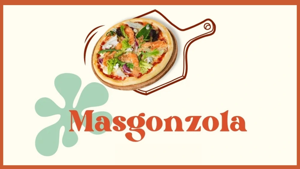Masgonzola logo displayed with elegant typography over a textured background, blending luxury and modern aesthetics.