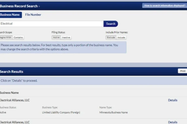 Minnesota SOS Business Search helps users find detailed information about registered businesses in Minnesota.