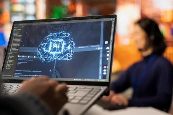 Modern digital workspace showing Nimedes platform interface with project management tools, AI integration, and real-time collaboration features
