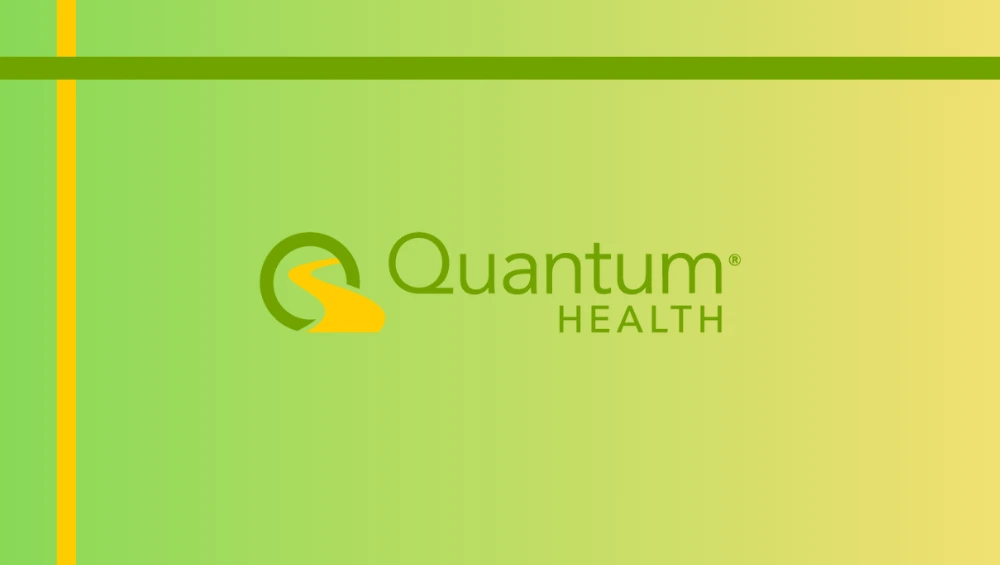 Screenshot of the Quantum Health Provider Portal login page, used by healthcare providers to access patient care information.