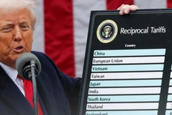 Graph showing the impact of Trump historic tariffs on U.S. trade with China and other countries during his administration