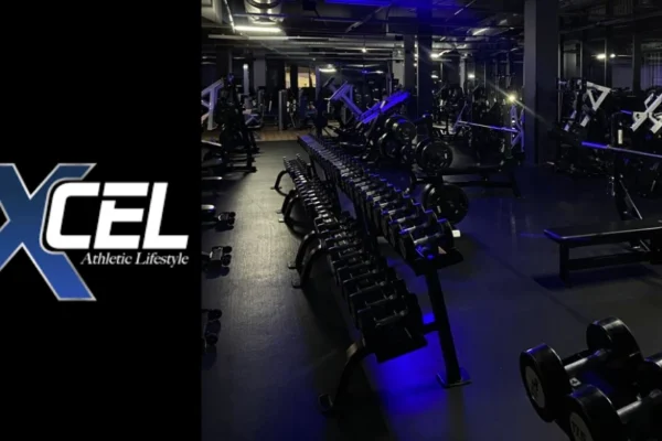 Athlete in motion wearing Xcel Athletic Lifestyle gear, showcasing strength, energy, and performance.