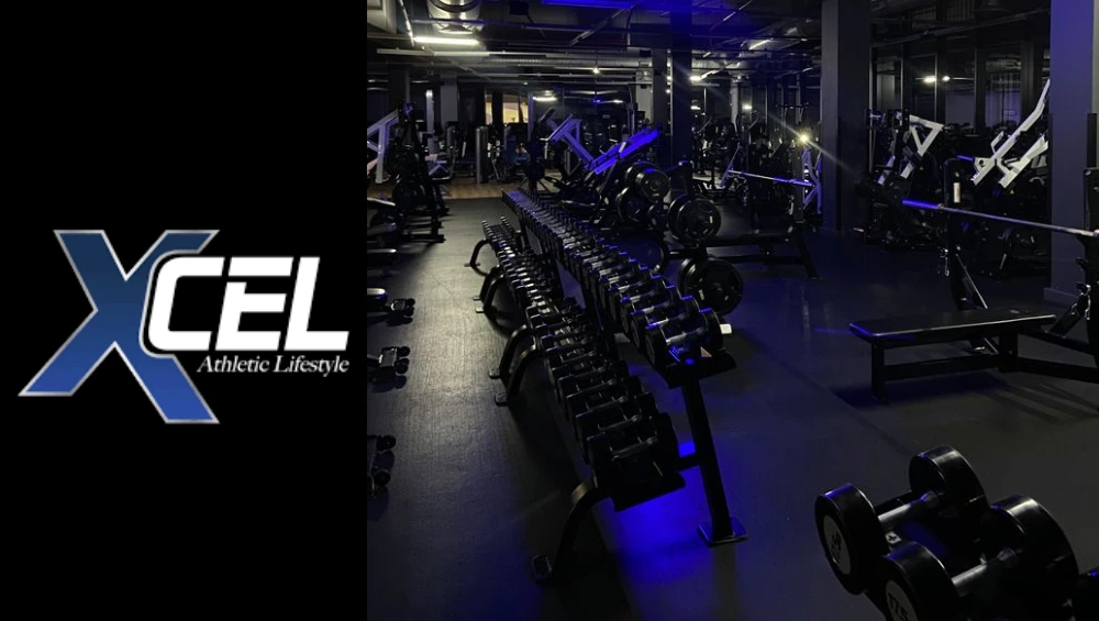 Athlete in motion wearing Xcel Athletic Lifestyle gear, showcasing strength, energy, and performance.